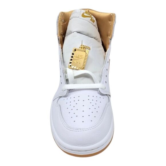 Nike Air Jordan 1 Retro High OG Metallic Gold White Womens FD2596-107 - Picture 4 of 7